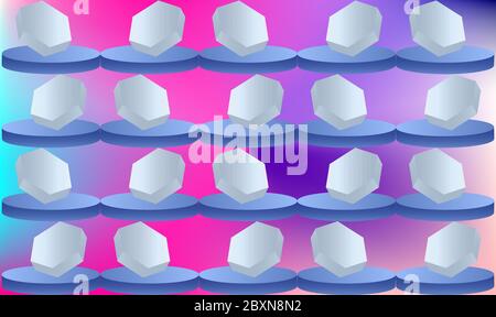 digital textile design of hexagon pattern on abstract background Stock Vector
