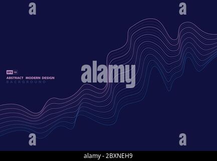 Abstract line pattern artwork of wavy futuristic pattern design artwork background. Use for ad, poster, template design, print. illustration vector Stock Vector