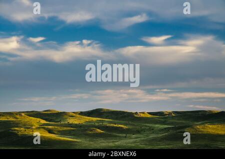 Grasslands of Nebraska at Agate Fossil Beds National Monument. Stock Photo