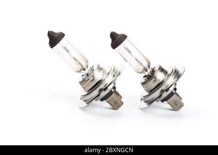 Bright image of three automotive bulbs isolated on white Stock Photo