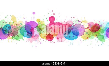 Abstract surface of Multicolored splash watercolor blot. Artistic hand-painted vector, element for banner, poster, card, cover, brochure. Stock Vector
