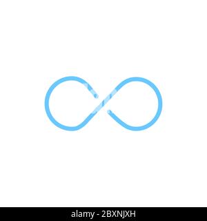 infinity shape line icon. linear style sign for mobile concept and web design. outline vector icon. Symbol, logo illustration. Vector graphics Stock Vector