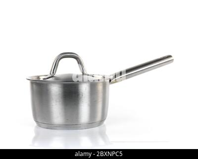 Pots and pans isolayed against a white background Stock Photo