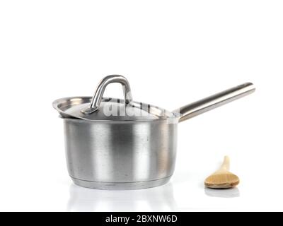 Pots and pans isolayed against a white background Stock Photo