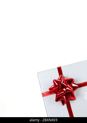 A Christmas present isolated against a white background Stock Photo