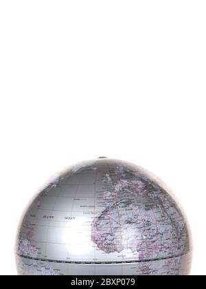 A world globe isolated aqainst a white background Stock Photo - Alamy