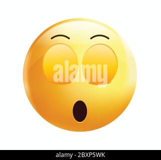 High quality emoticon isolated on a white background.Sleeping mask emoji.Yellow face smiley emoji sleeping.Popular chat element. Stock Vector