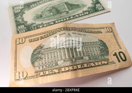 Close up of United States Currency, USA Stock Photo