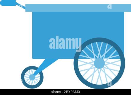 Ice cream cart vector icon flat isolated Stock Vector
