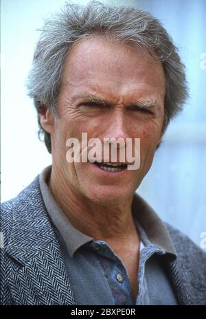 American actor and director Clint Eastwood at Deauville American Film Festival,France 1995 Stock Photo
