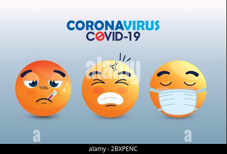 Download Yellow Emoji Wearing A Surgical Mask Emoticon Medical Mask Vector Illustration Eps File Stock Vector Image Art Alamy PSD Mockup Templates