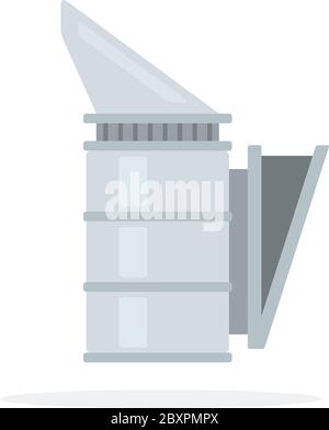 Smoker in beekeeping vector flat material design isolated object on white background. Stock Vector