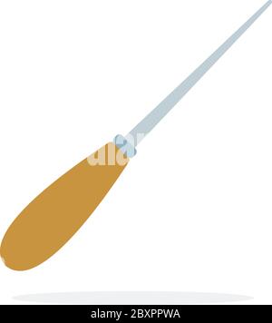 Scraper to hive vector flat material design isolated object on white background. Stock Vector