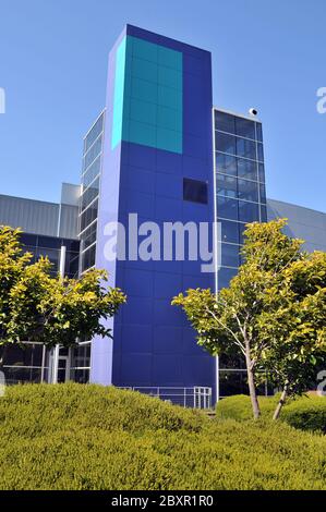 The Googleplex, headquarters of the Google tech company, in Mountain View, Silicon Valley, California, USA Stock Photo