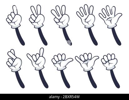 Cartoon hand counting Stock Vector