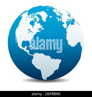 Canada on world map Stock Vector Image & Art - Alamy