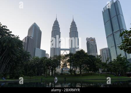 Kuala Lumpur, Federal Territory / Malaysia - September 1, 2019: KLCC during sunset. Stock Photo