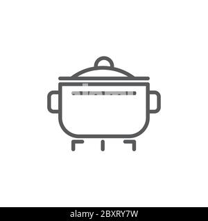 Cooking instruction vector icon symbol work flow isolated on white background Stock Vector