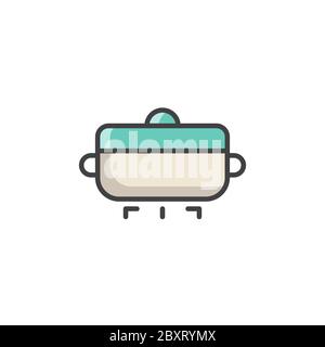 Cooking instruction vector icon symbol work flow isolated on white background Stock Vector