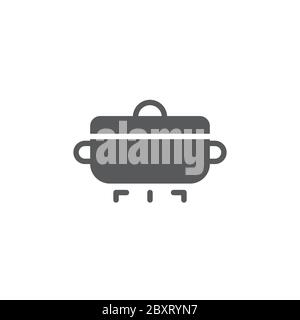 Cooking instruction vector icon symbol work flow isolated on white background Stock Vector