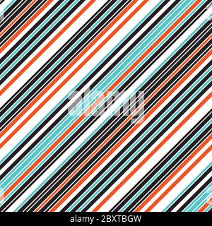 Seamless pattern with oblique colored lines Stock Vector