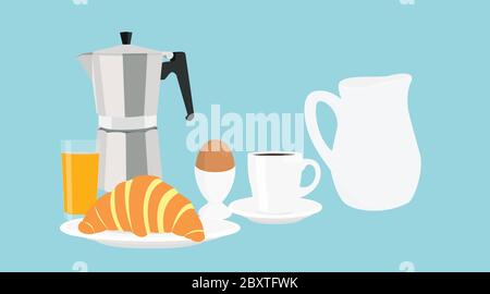 Vector Illustration of a Breakfast Stock Vector