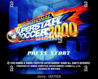 International Superstar Soccer 2000 ISS - Nintendo 64 Videogame  - Editorial use only Stock Photo
