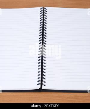 open spiral notebook Stock Photo