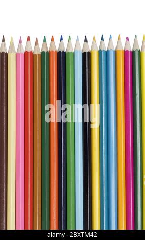 colored pencils on white Stock Photo