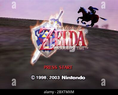 The Legend of Zelda Ocarina of Time - Nintendo 64 Videogame  - Editorial use only Stock Photo