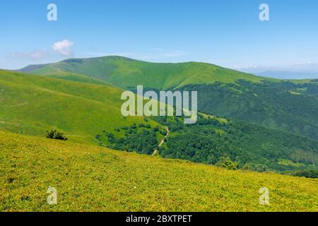 scenery of carpathian mountains. great views on a summer day. borzhava ridge is a popular travel destination of ukraine Stock Photo