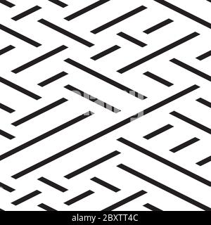 Seamless pattern with oblique black segments Stock Vector