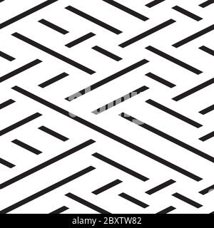 Seamless pattern with oblique black segments Stock Vector