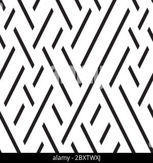 Seamless pattern with oblique black segments Stock Vector