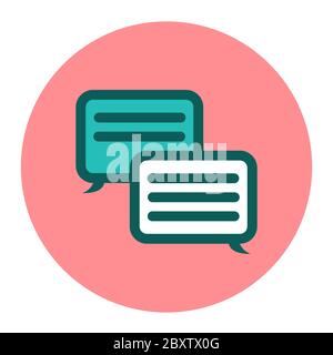 Dialog icon in text messaging. Stock Vector
