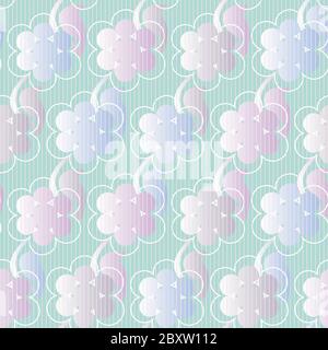 pastel ombre floral seamless vector pattern Stock Vector