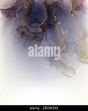 Motion dynamic watercolor art, dark colors background. Vibrant art composition with liquid flow shapes, colorful fluid fine art 2020 in vector. Stock Vector