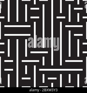 Seamless pattern with horizontal and vertical white segments Stock Vector