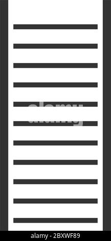 Ladder. Black Icon Flat on white background Stock Vector