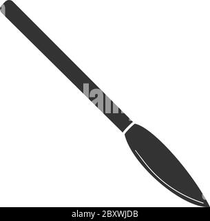 Scalpel. Black Icon Flat on white background Stock Vector