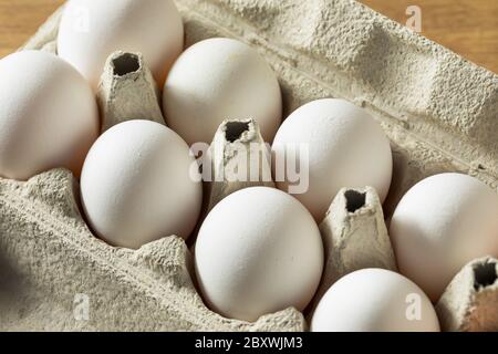 Raw Organic White Eggs Ready to Cook Stock Photo
