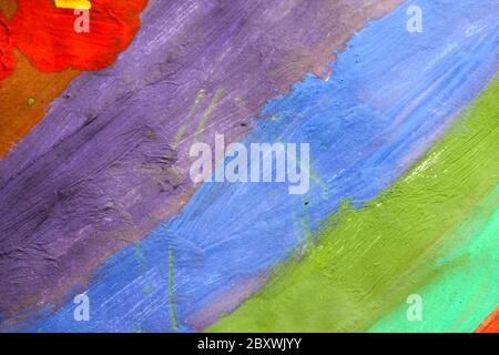 Abstract color background drawn with red and blue paints Stock Photo