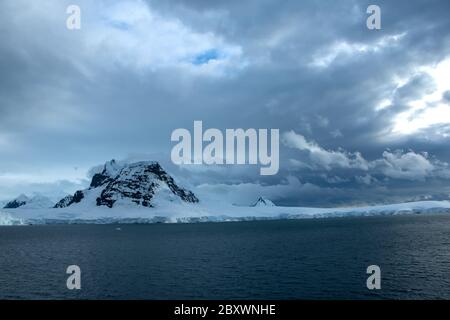 An inhospitable landscape on Antarctica. Stock Photo