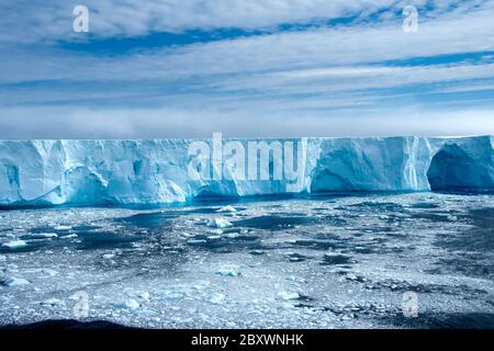 Large iceberg in Admiralty Bay Antarctica. Stock Photo