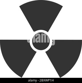 Radiation. Black Icon Flat on white background Stock Vector
