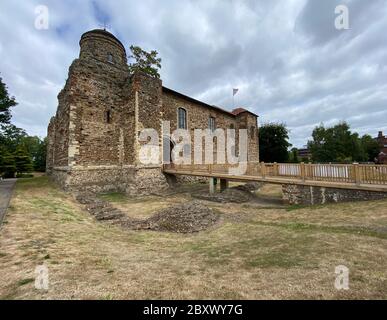 Outside Colchester Castle, Colchester Park, Colchester Essex, England Stock Photo