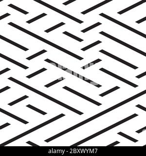 Seamless pattern with oblique black segments Stock Vector