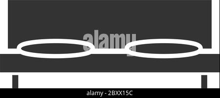 Bed. Black Icon Flat on white background Stock Vector Image & Art - Alamy