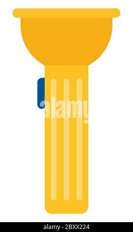 Yellow hand lamp Boat Safety Kit vector icon flat isolated. Stock Vector