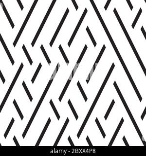 Seamless pattern with oblique black segments Stock Vector